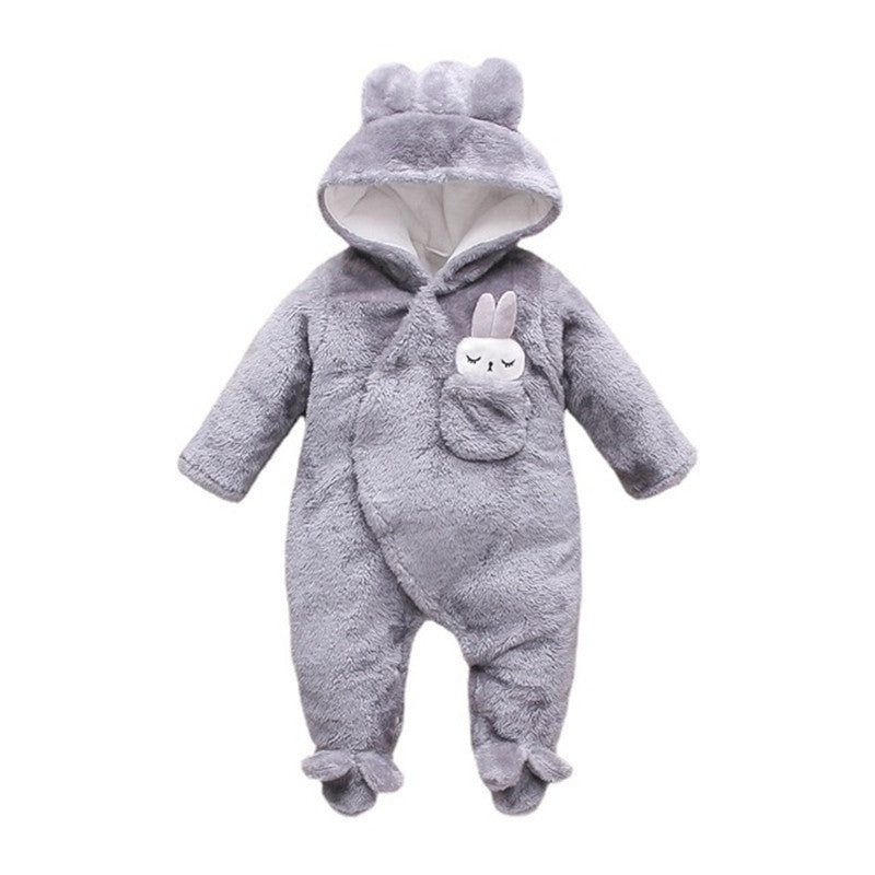 Baby One-piece Thick Cotton Velvet Suit