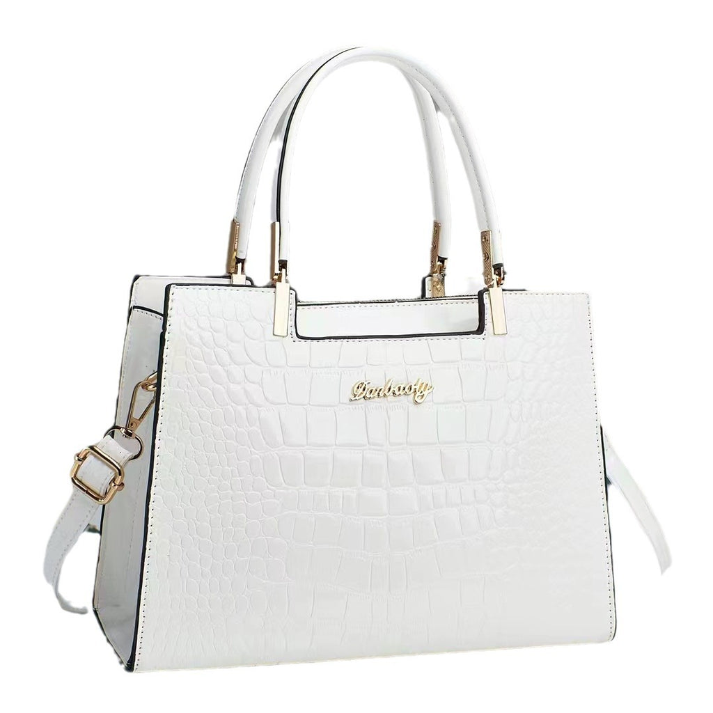 Crocodile Pattern Shoulder Handbag