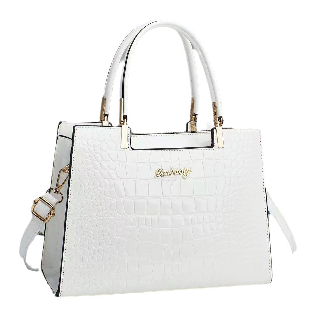 Crocodile Pattern Shoulder Handbag