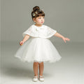 Baby White Fluffy Dress Two-piece Set