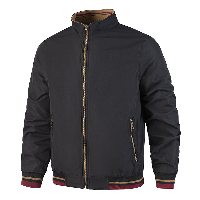 Men's Double-sided Wear Stand-up Collar Casual Jacket