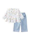Two-piece Jean and top white