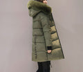 Slim thick cotton jacket large fur collar cotton suit
