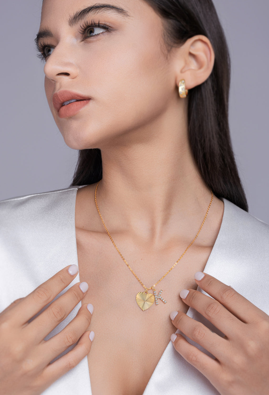 Heart Secret Moissanite Necklace – S925 Silver Gold Plated | Diamond Sadaf