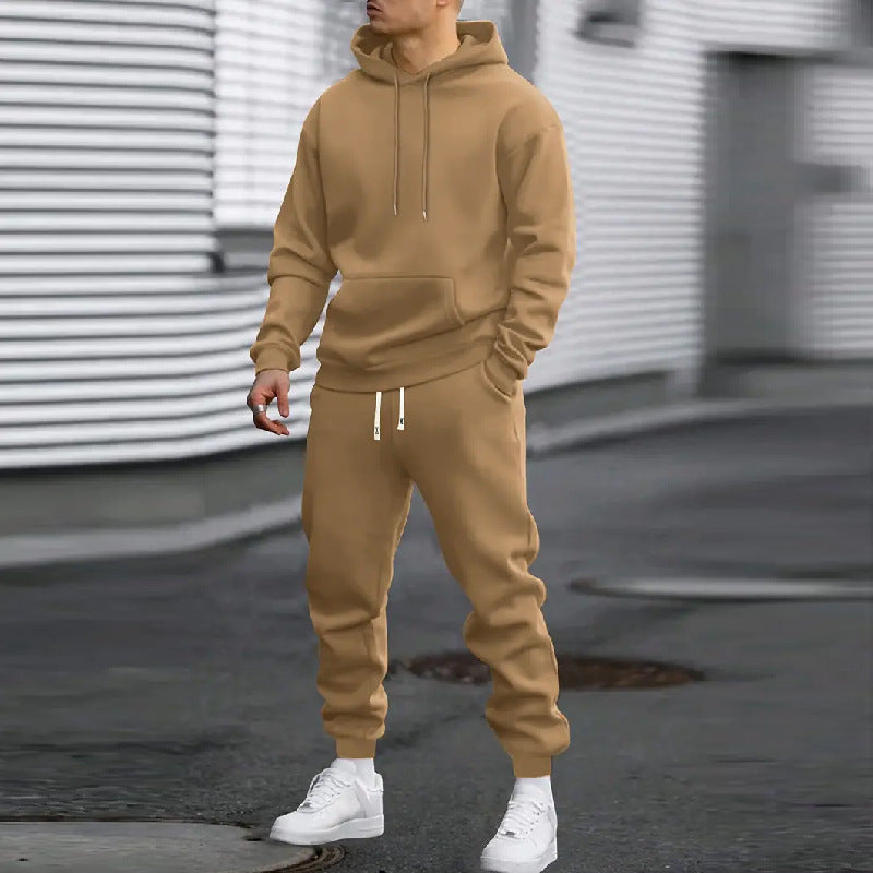 Men's Casual Sports Hoodie With Gridles Pants