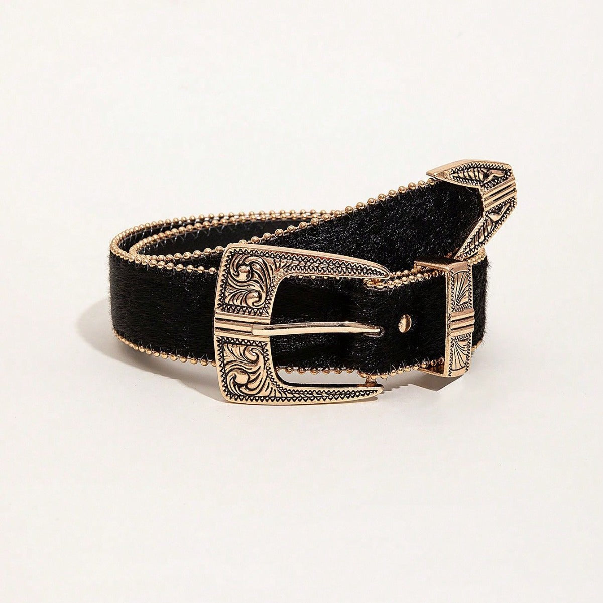 Retro Pattern PU Belt Western Style Belt
