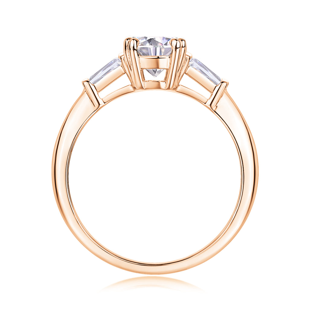 GODDNESS- Set With Top-quality Moissanite S925, Silver And Platinum-plated Diamond Wedding Ring. The Ring Can Be Tested With A Diamond Pen In Yellow Gold And Rose Gold