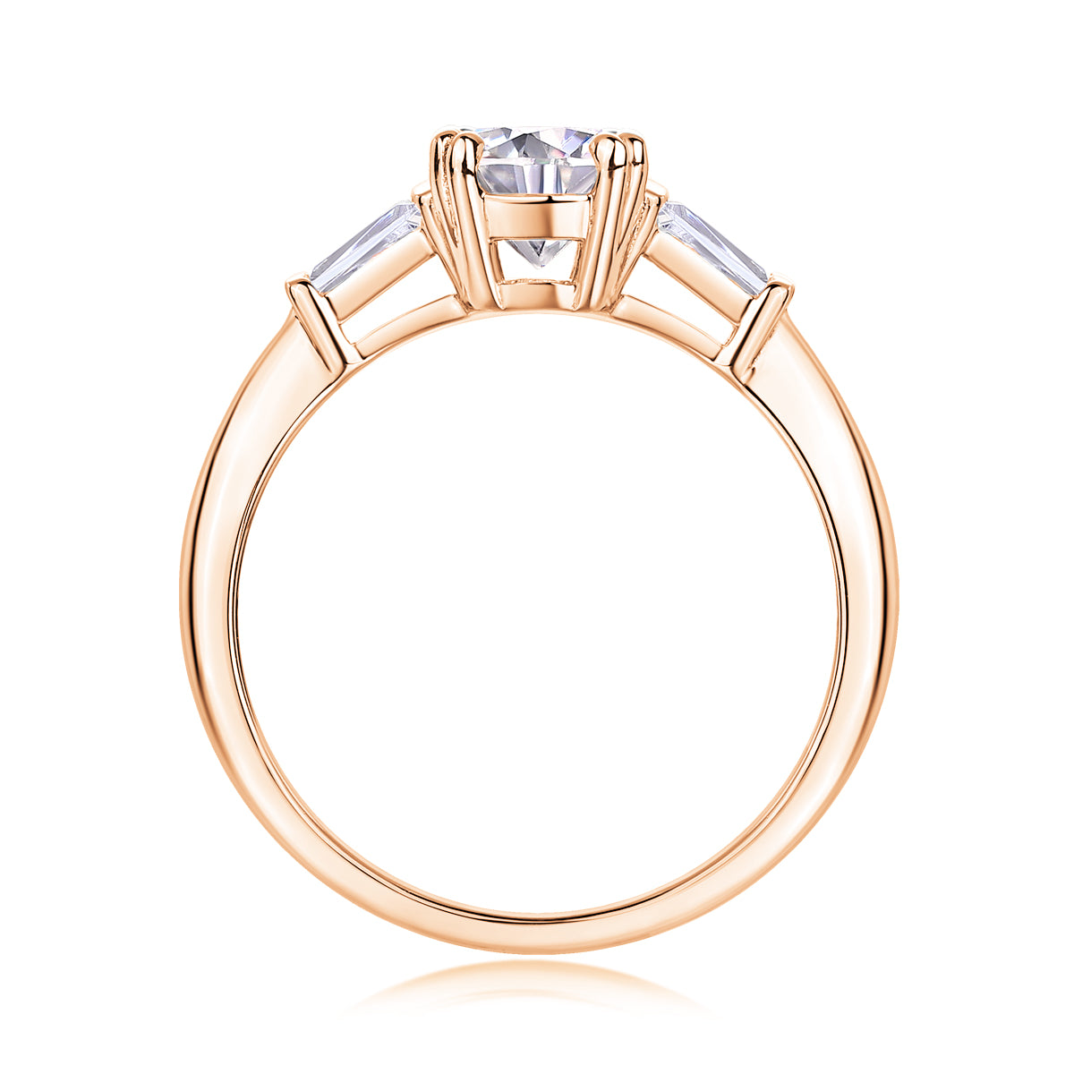 GODDNESS- Set With Top-quality Moissanite S925, Silver And Platinum-plated Diamond Wedding Ring. The Ring Can Be Tested With A Diamond Pen In Yellow Gold And Rose Gold