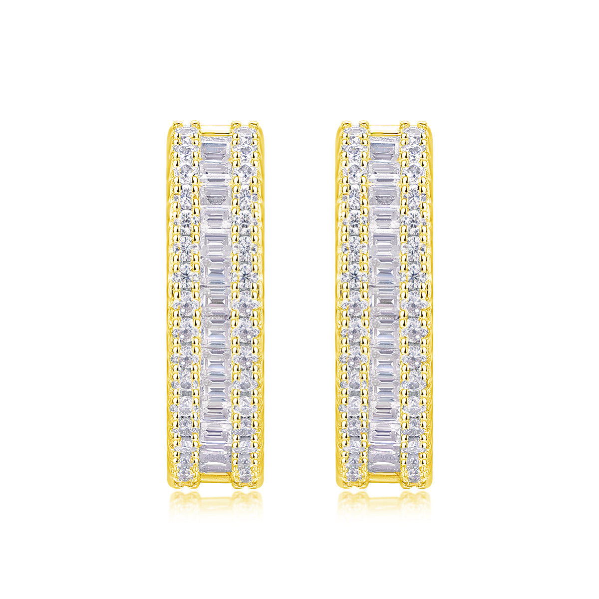 Weaving Light - Earrings Set With Top-quality Moissanite S925 Silver And Platinum-plated Stud Earrings, A Fashionable And Trendy Accessory, Can Be Detected In Gold Rose Gold With A Diamond Pen