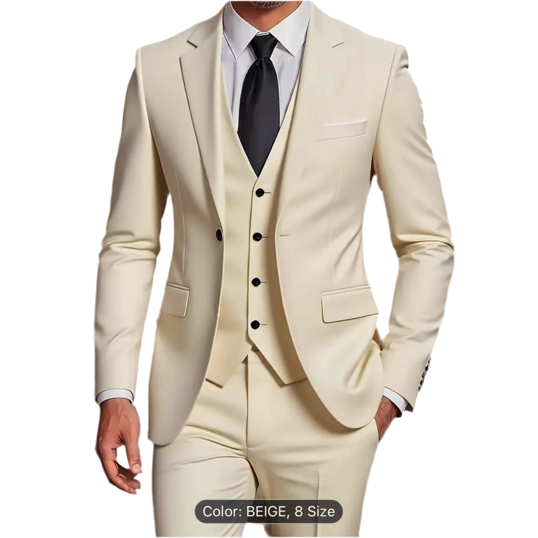 Men's Suit Set Wedding Host Business Three-piece Set