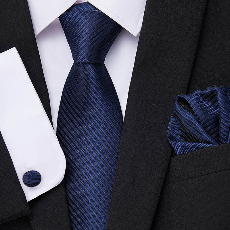 Men's Business  Tie Square Scarf Cufflinks Set
