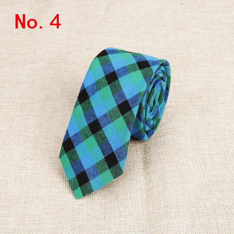 Men's cotton check tie