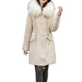 Women's mid-length lamb velvet cotton jacket