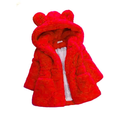 Girls faux fur winter jacket