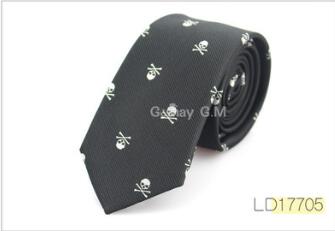 Polyester Skull Tie Halloween Party Accessories