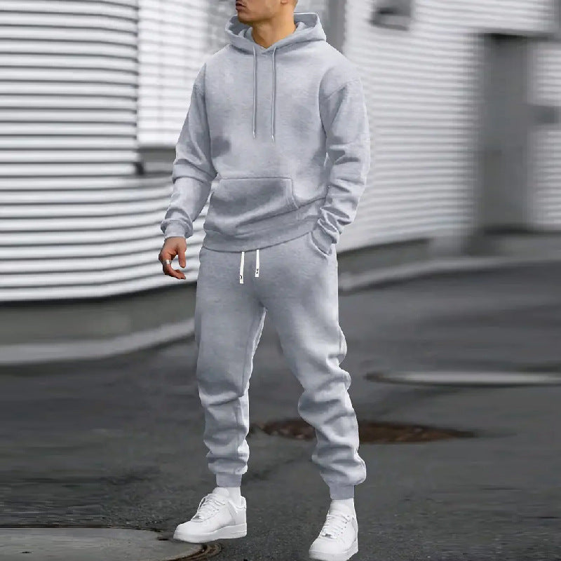 Men's Casual Sports Hoodie With Gridles Pants