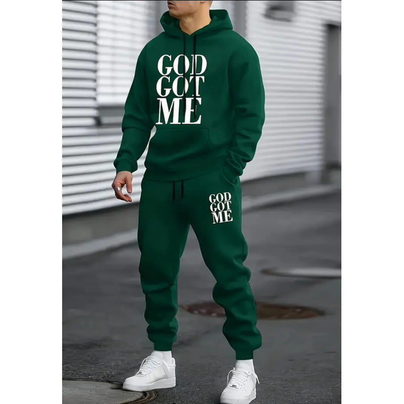 Men's Hoodie And Pants Two-Piece Set