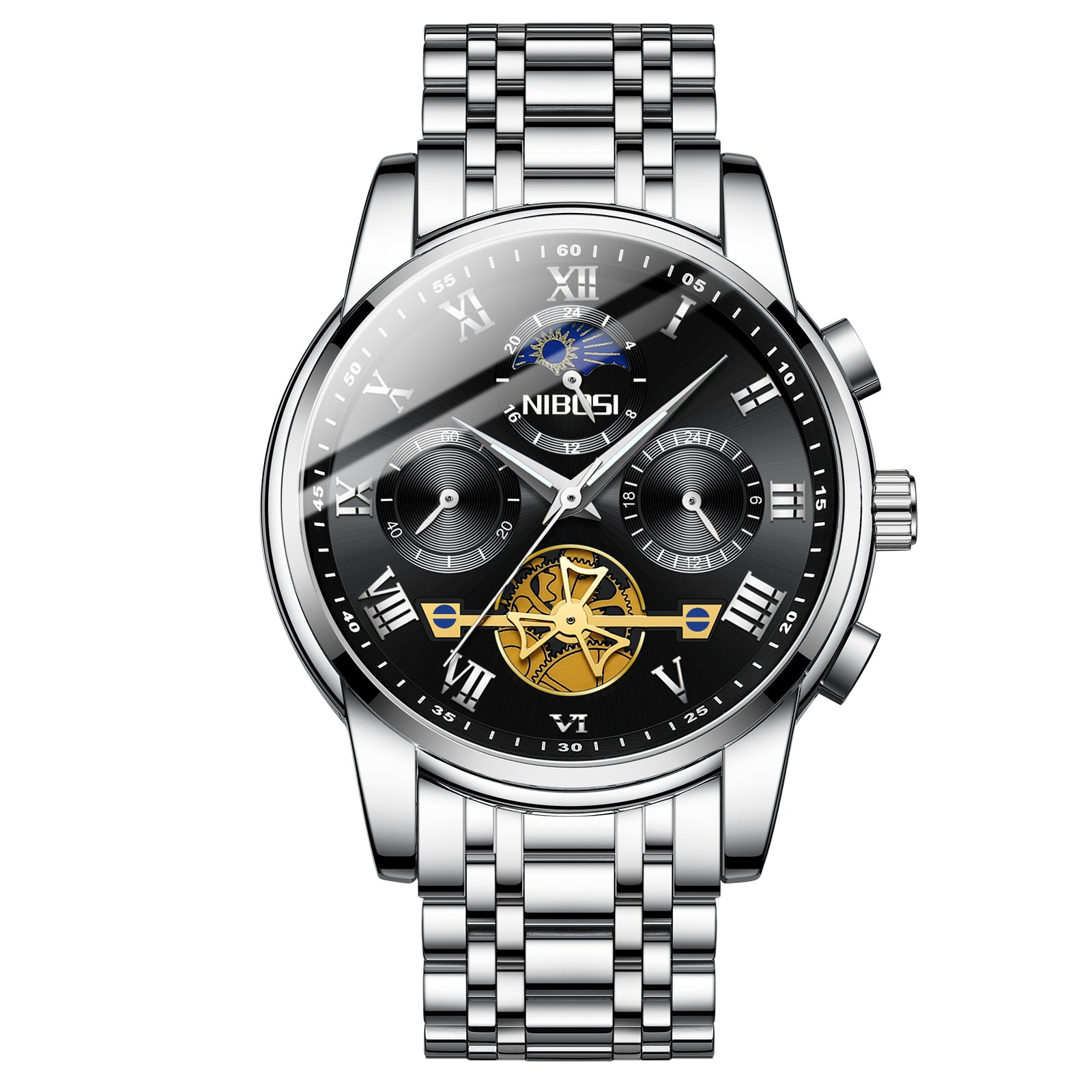 Casual Skeleton Mechanical Design Watch