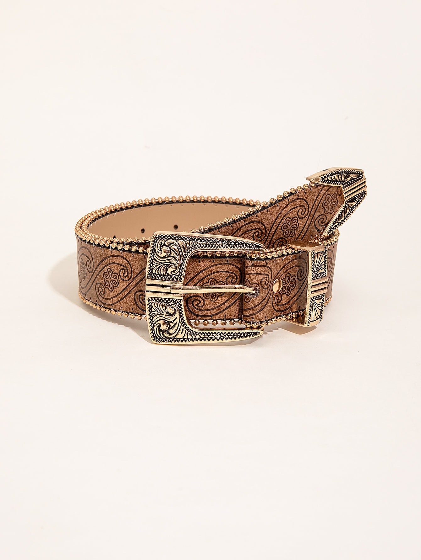 Retro Pattern PU Belt Western Style Belt