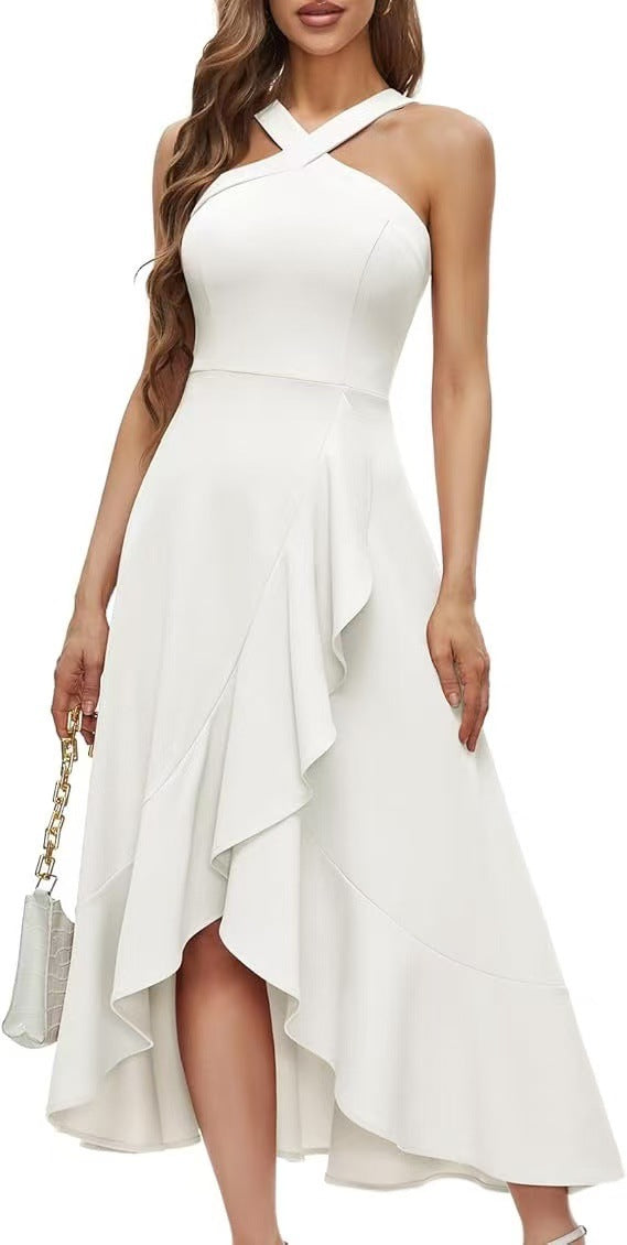 New Off-the-shoulder Bridesmaid Ruffle Women's Dress