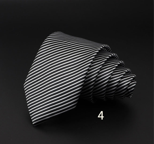Striped British Gentleman Polyester Fiber Tie