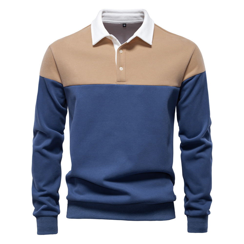 Men's Casual Long-sleeved Polo Collar Sweater