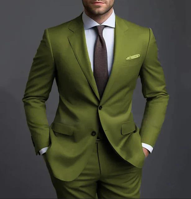 Business Casual Men's Fashion Suit Two-piece Suit