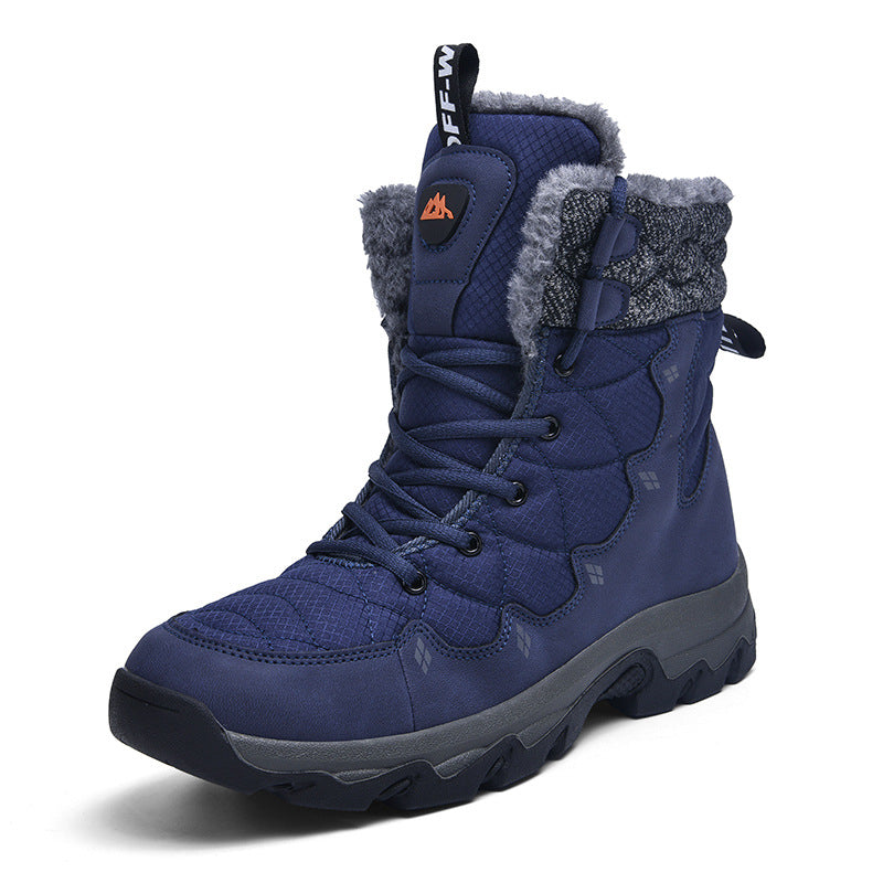 Men's Thick-soled  Fleece-lined High-top Boots