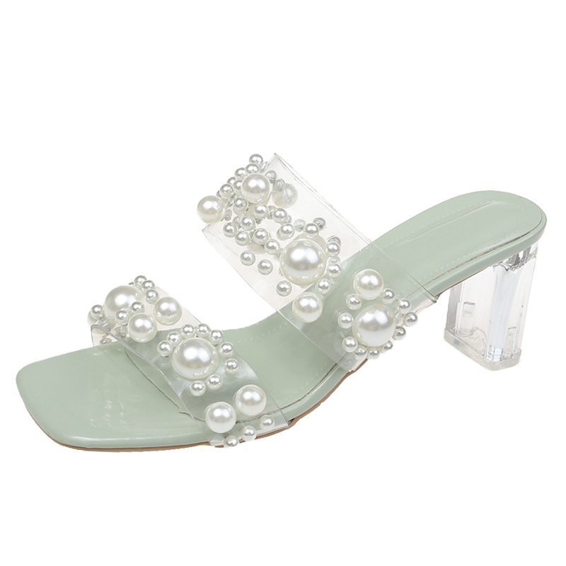 Style Crystal Heel High-heel Sandals
