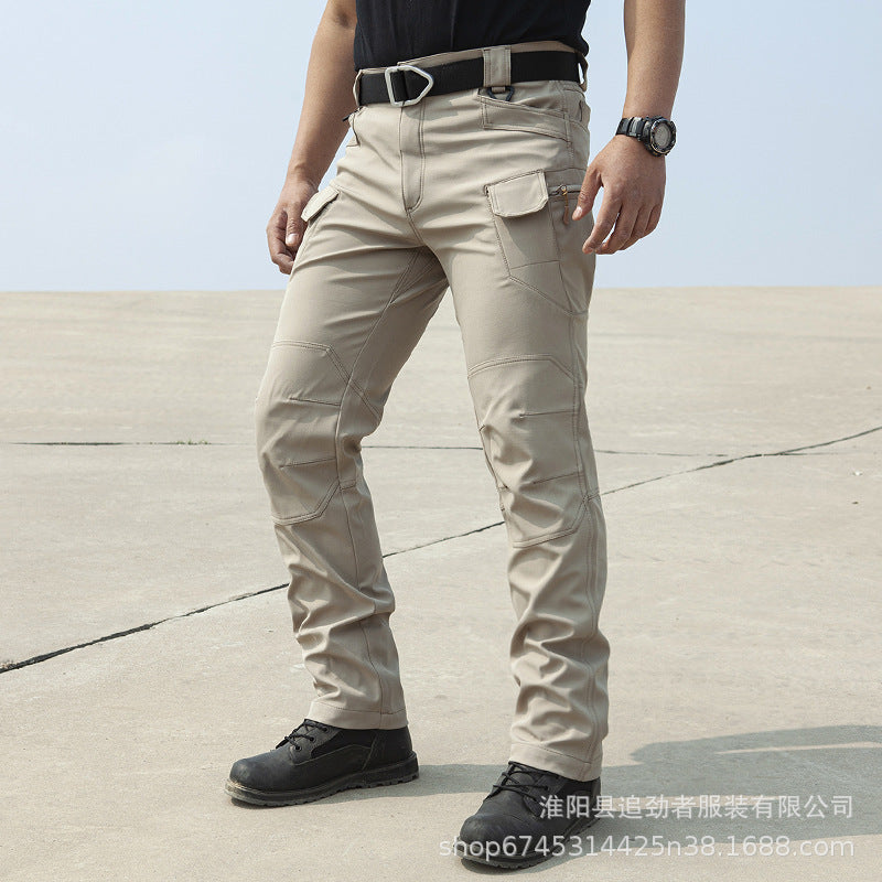Tactical Outdoor Stretch Work Pants Loose-fitting Softshell Pants