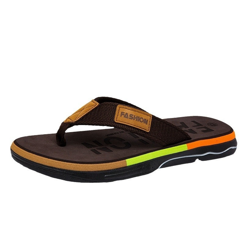 Flip Flops Summer Outdoor Non-slip Soft Bottom Sandals Woven Belt Clip