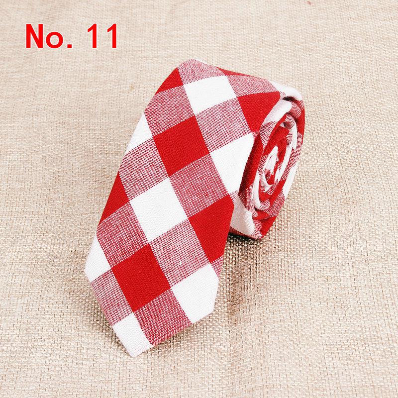 Men's cotton check tie