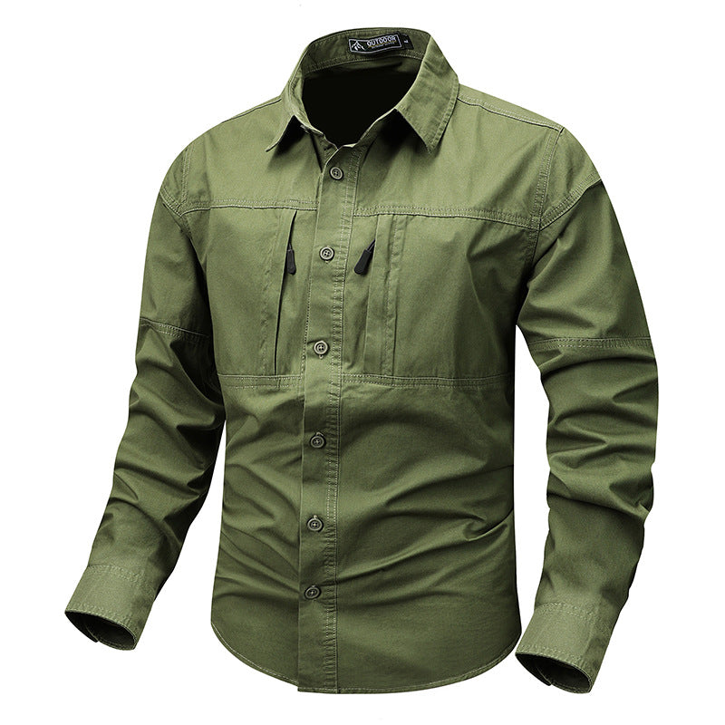 Pocket Polo Collar Casual Shirt