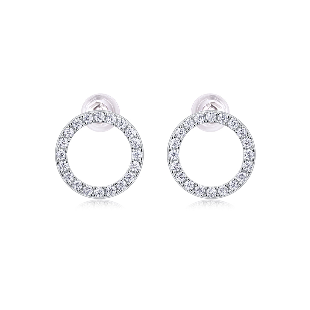 Explore - The Fashionable And Trendy Earrings Set With Top-quality Moissanite S925 Silver And Platinum-plated Stud Earrings Can Be Tested With A Diamond Pen