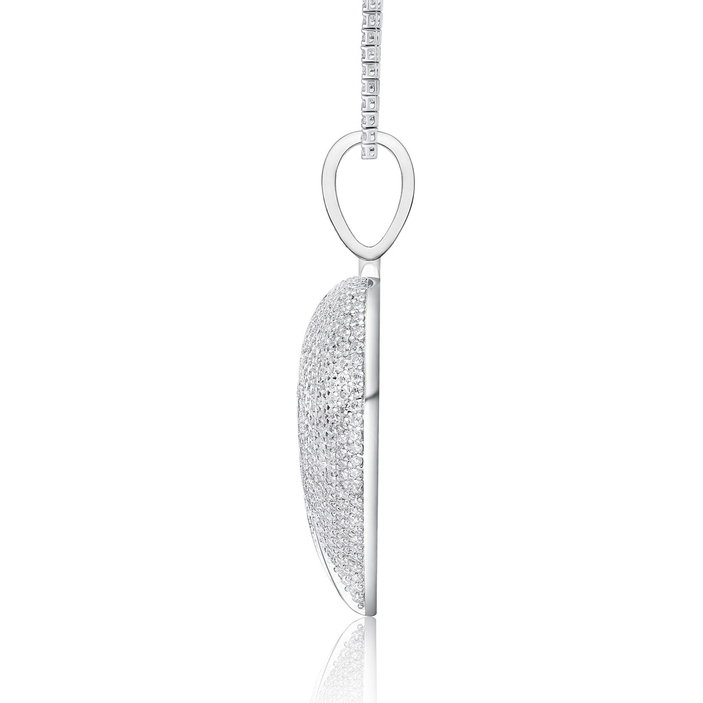 Telepathy - A Fashionable And Trendy Necklace Pendant Set With Top-quality Moissanite S925 In Silver And Platinum Plating Can Be Tested With A Diamond Pen