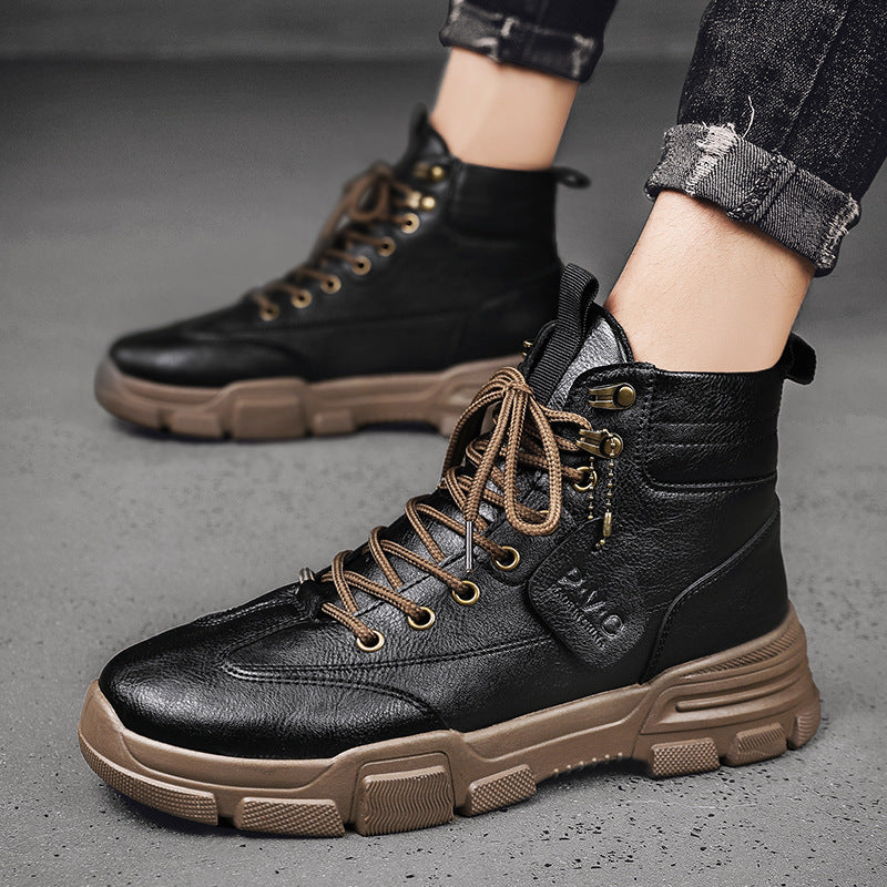 Men High Top Tooling Boots