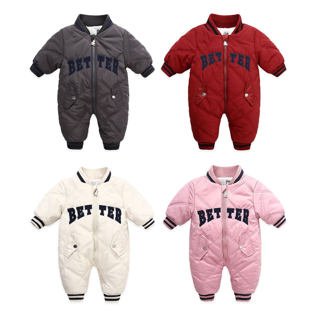 Letter Embroidery Children's Baseball Uniform Fleece Thickening