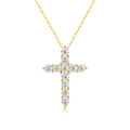 Faith - A Fashionable And Trendy Necklace Pendant Set With Top-quality Moissanite S925 Silver And Platinum-plated Gold Can Be Tested With A Diamond Pen In Gold Rose Gold