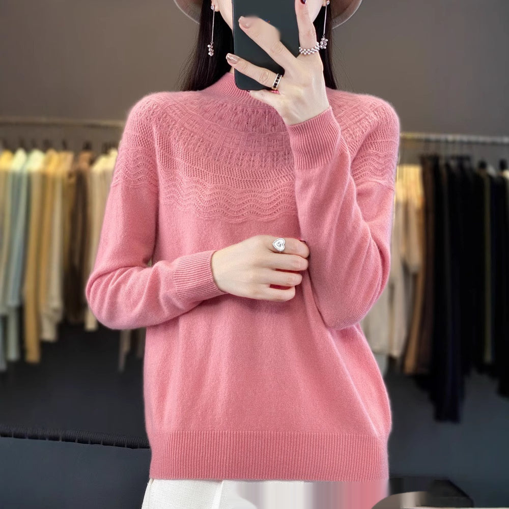 Half Turtleneck Slimming Wool Knitted Bottoming Shirt