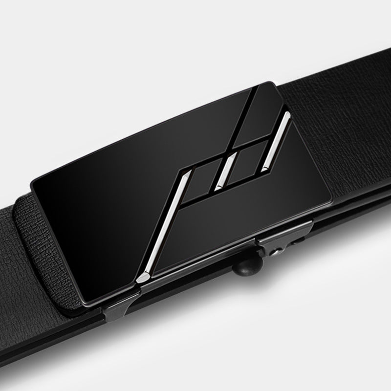 Genuine Leather Toothless Automatic Buckle Cowhide Belt Business Leisure Trend