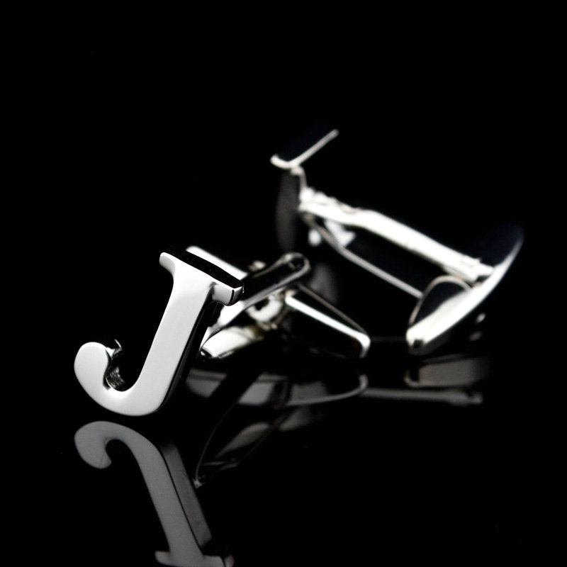 English alphabet cufflinks cuff nails men's French buttons