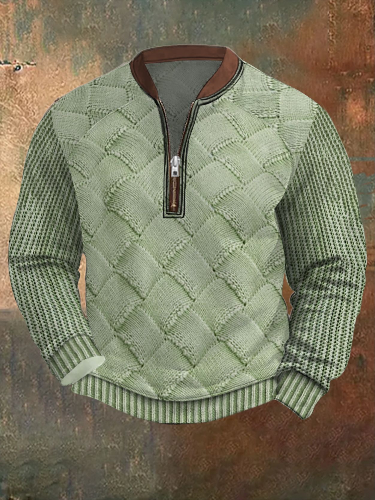 3D-printed, Form-fitting Comfortable Long-sleeve Hoodie With A Half-zip Front