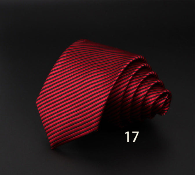 Striped British Gentleman Polyester Fiber Tie