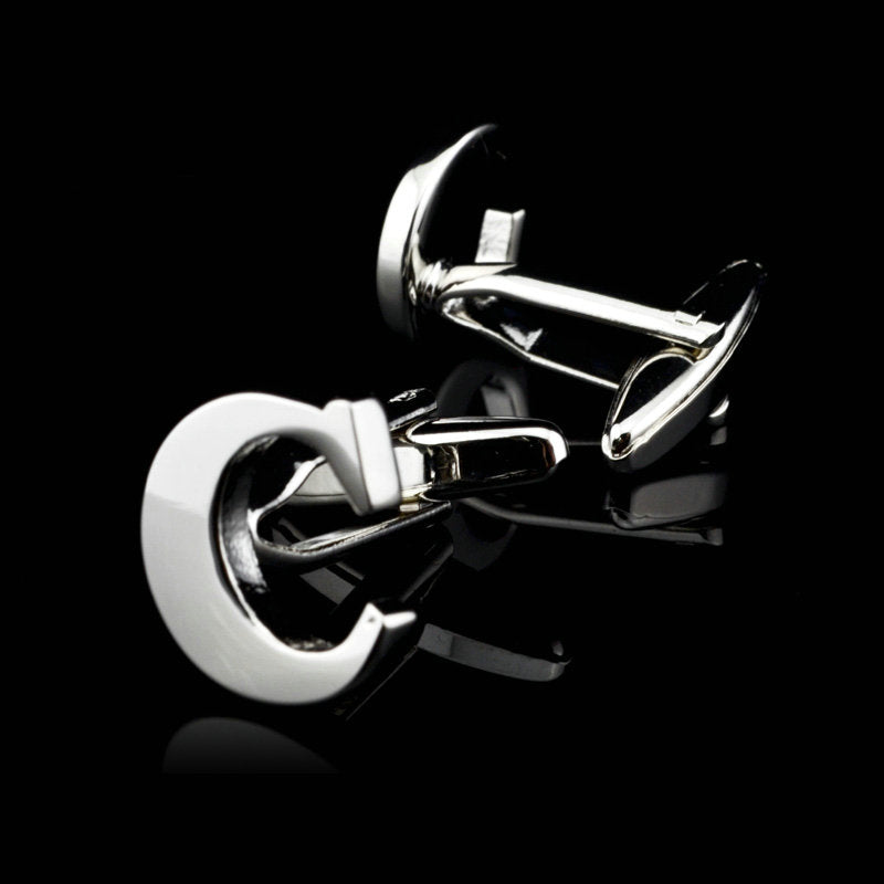 English alphabet cufflinks cuff nails men's French buttons