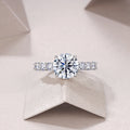 A 3-carat Luxury And Fashionable Light Luxury Jewelry Silver Ring Set With Top-quality Moissanite, S925 Silver Plated With Platinum