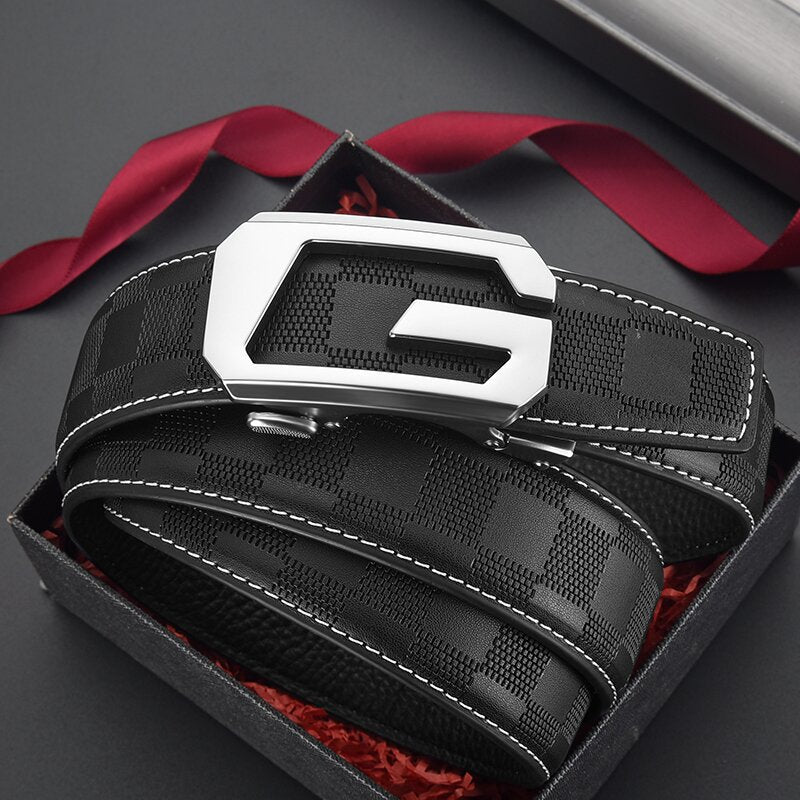 Mens Leather Belt With Lettering