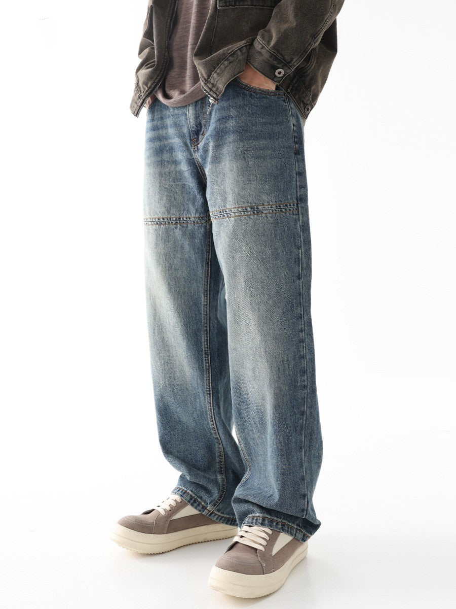 American High Street Vintage Jeans Men's Autumn