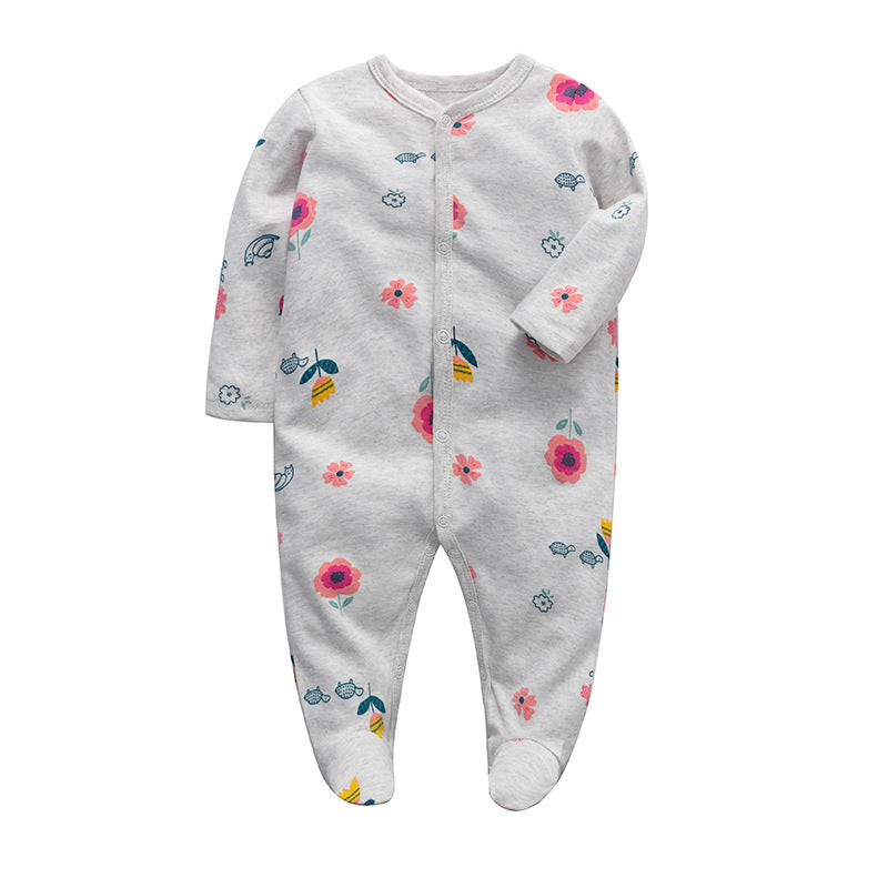 Baby cotton print jumpsuit