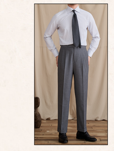 Italian Windsor-collar Striped shirt