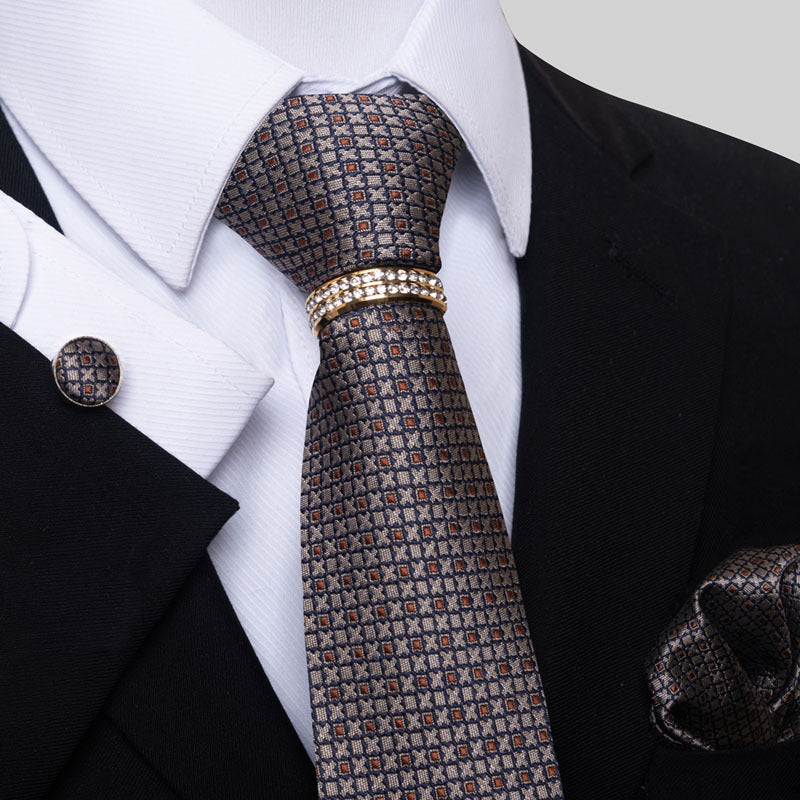 Multi Colored Striped Floral Mens Tie